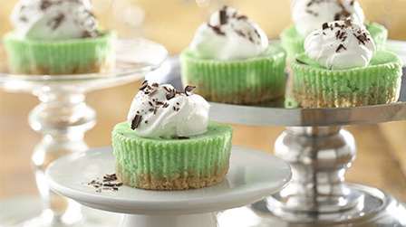 Mini Grasshopper Cheesecakes