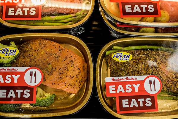 Four trays of Easy Eats meals in the new Huntsville deli