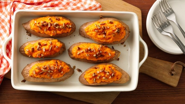 Make-Ahead Baked Sweet Potatoes