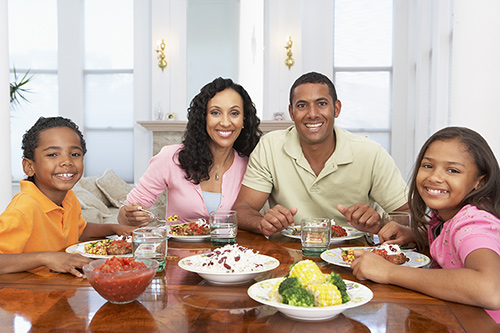 Family at Dinner table