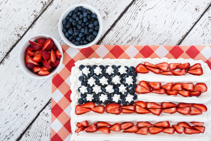 Fruit Flag Cake 