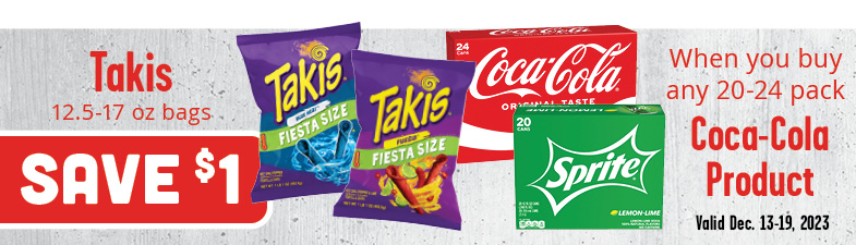 Coca-Cola and Takis Savings