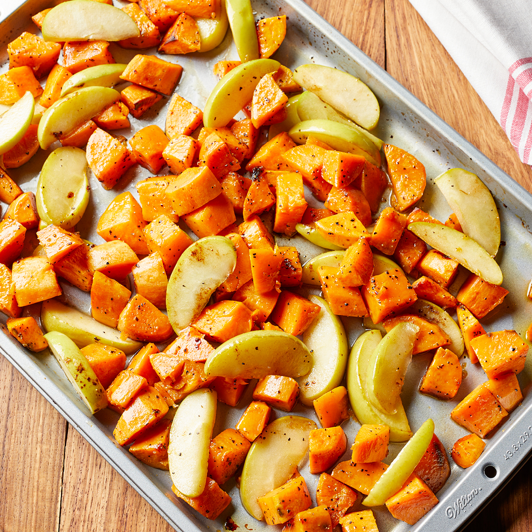 Roasted Sweet Potatoes and Apples