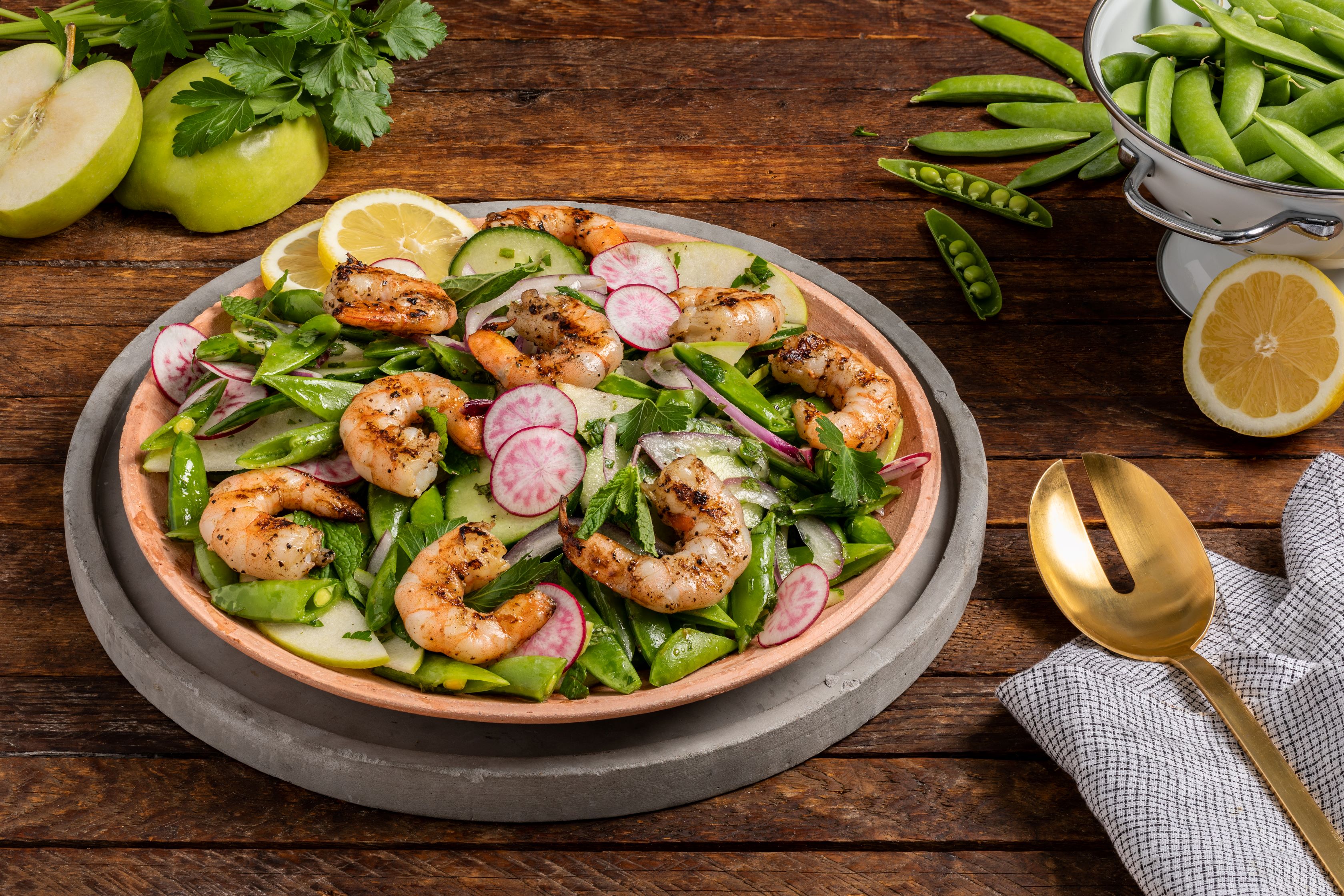 Grilled Shrimp Snap Pea Salad