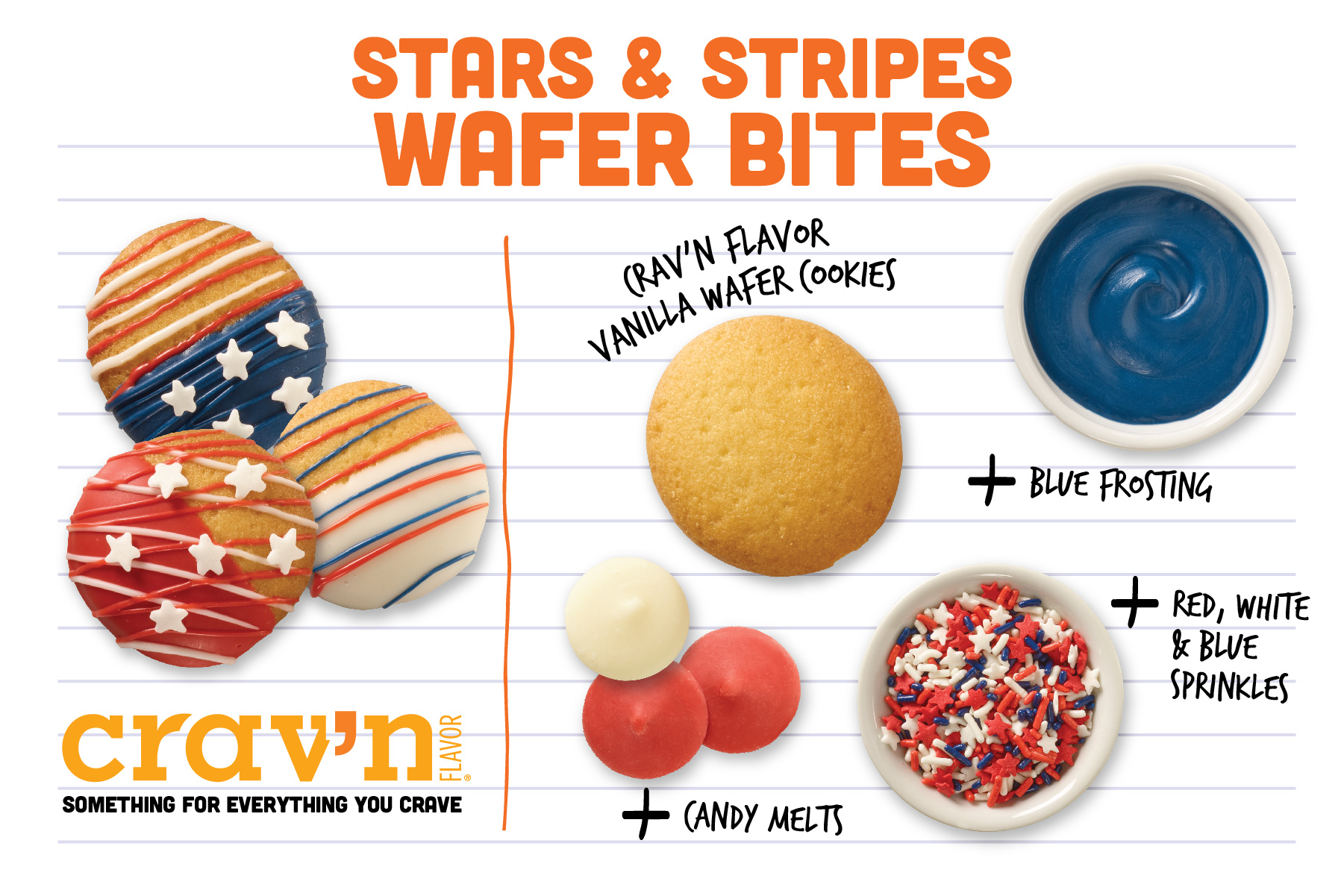 Stars and Stripes Wafer Bites