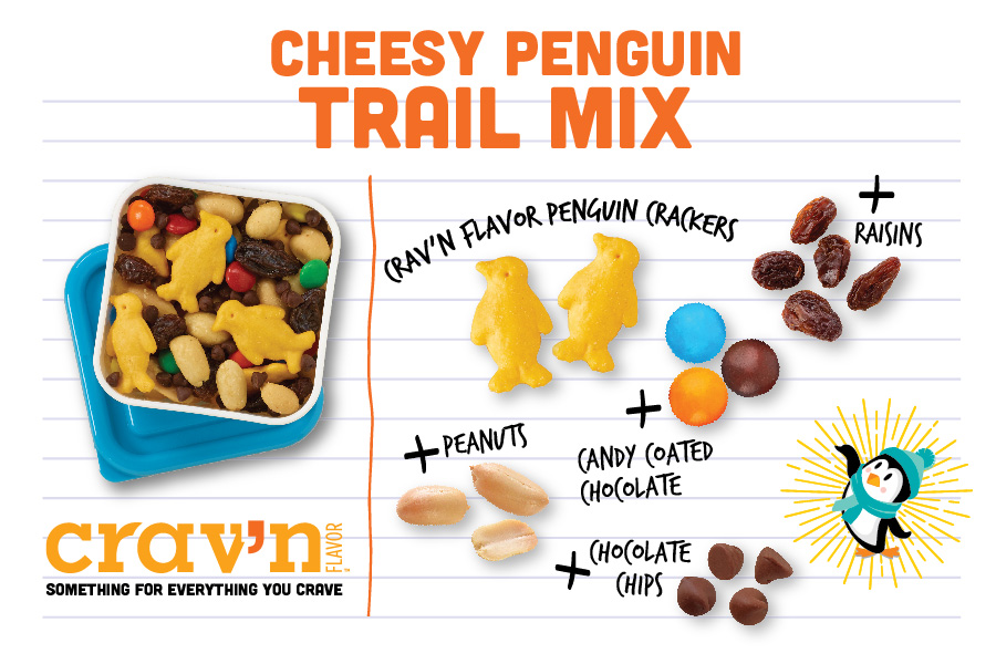 Cheesy Penguin Trail Mix