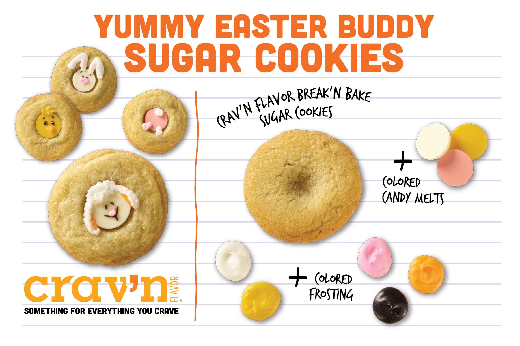 Yummy Easter Buddy Sugar Cookies