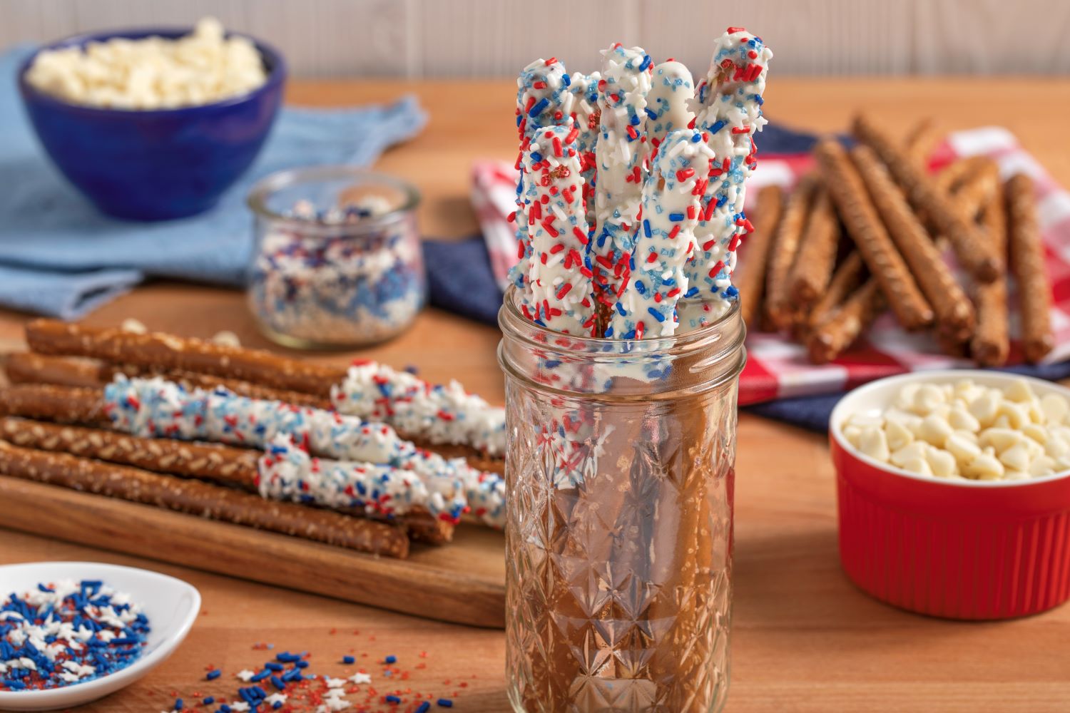 Patriotic Pretzel Rods