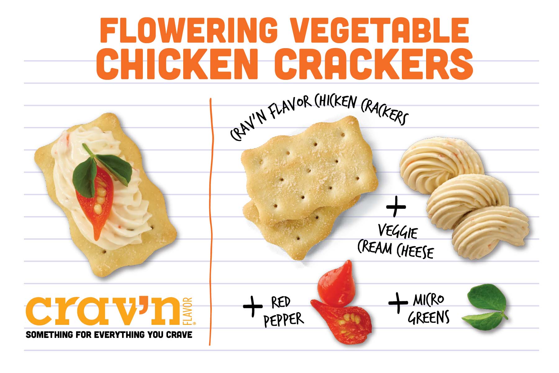 Flowering Vegetable Chicken Crackers