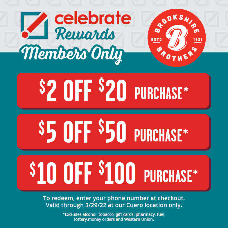 Celebrate Rewards Members Only Promo