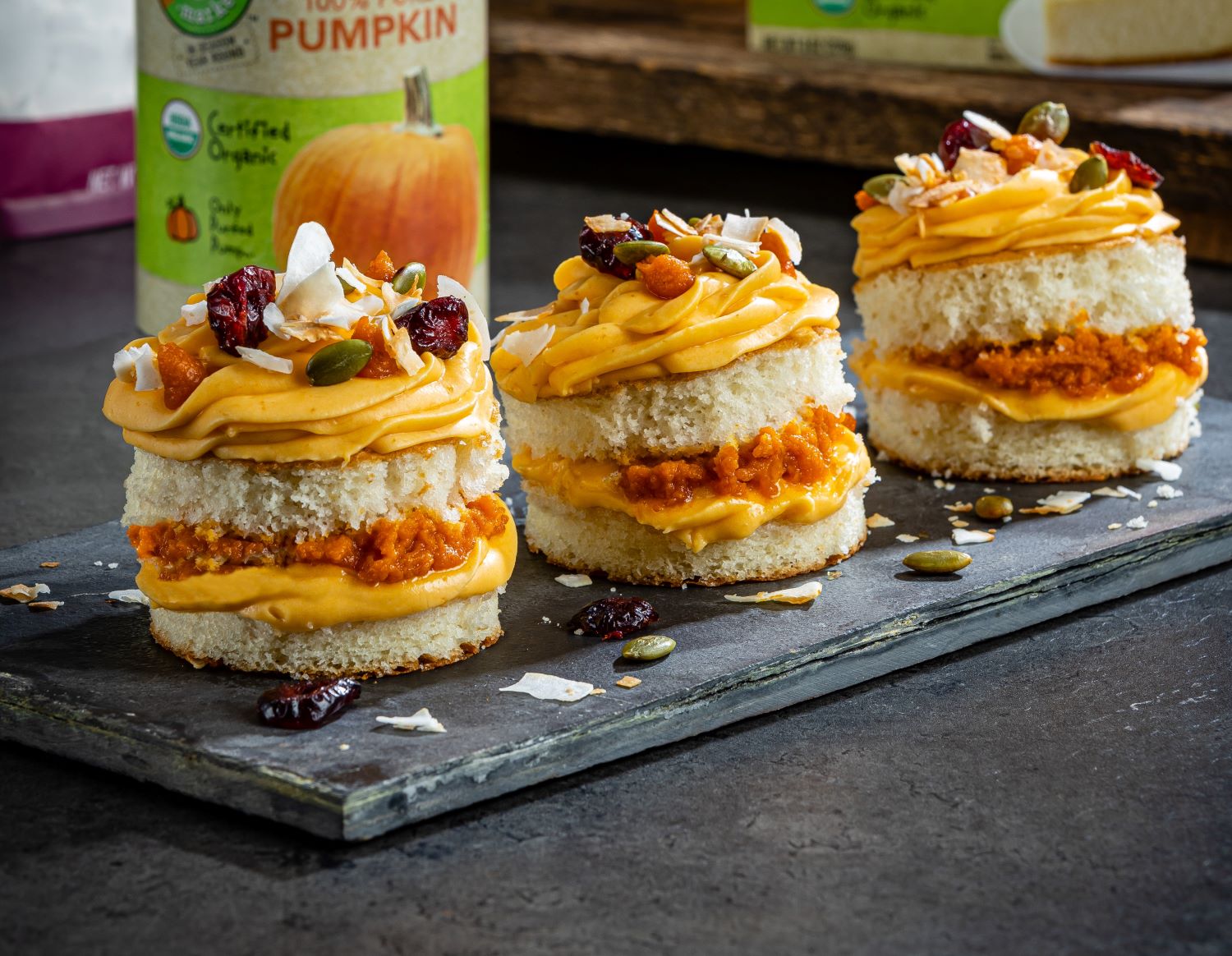 Mini Pumpkin Layer Cakes