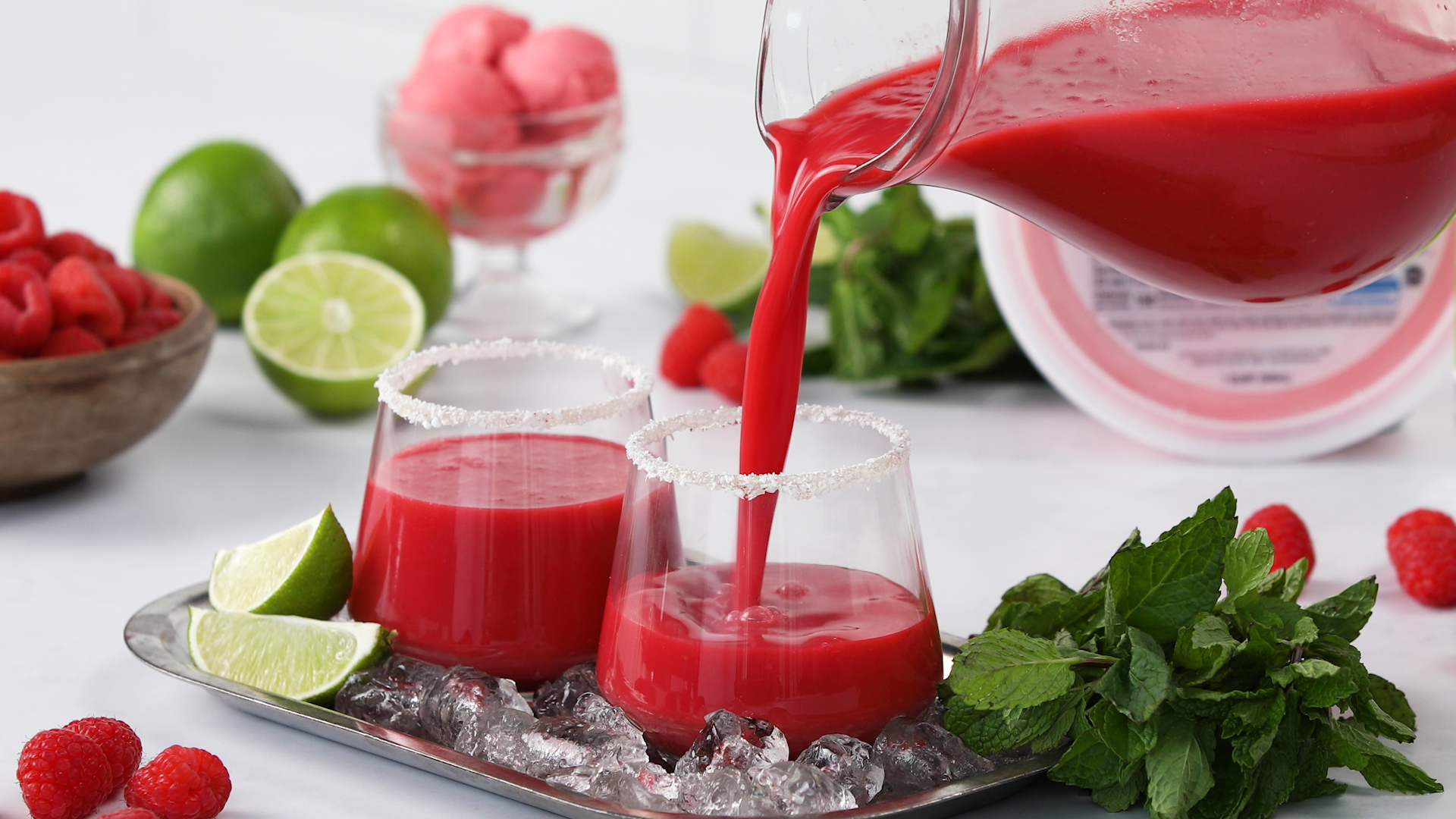 Frozen Raspberry Mockaritas