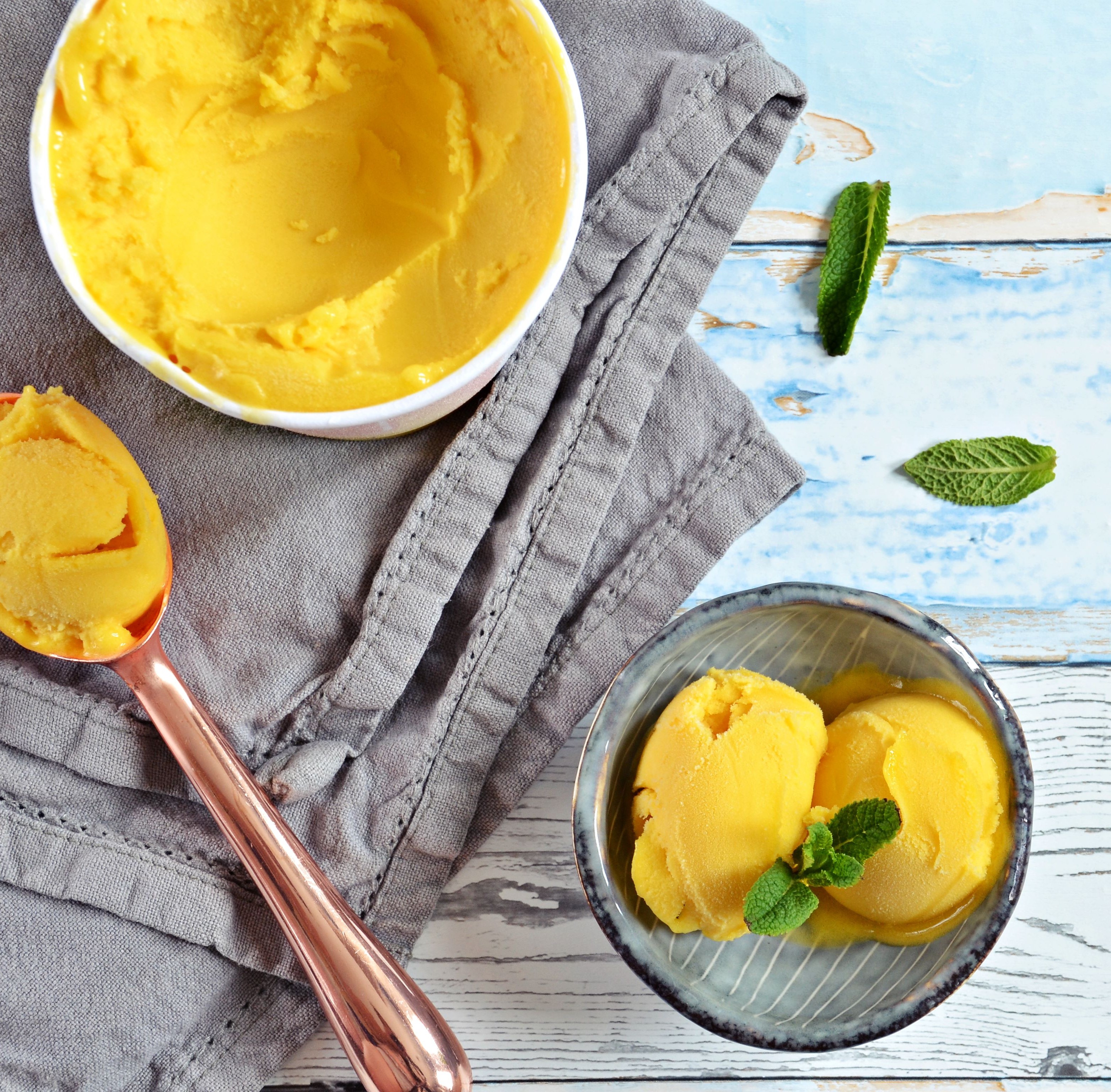 4-Ingredient Mango Sorbet