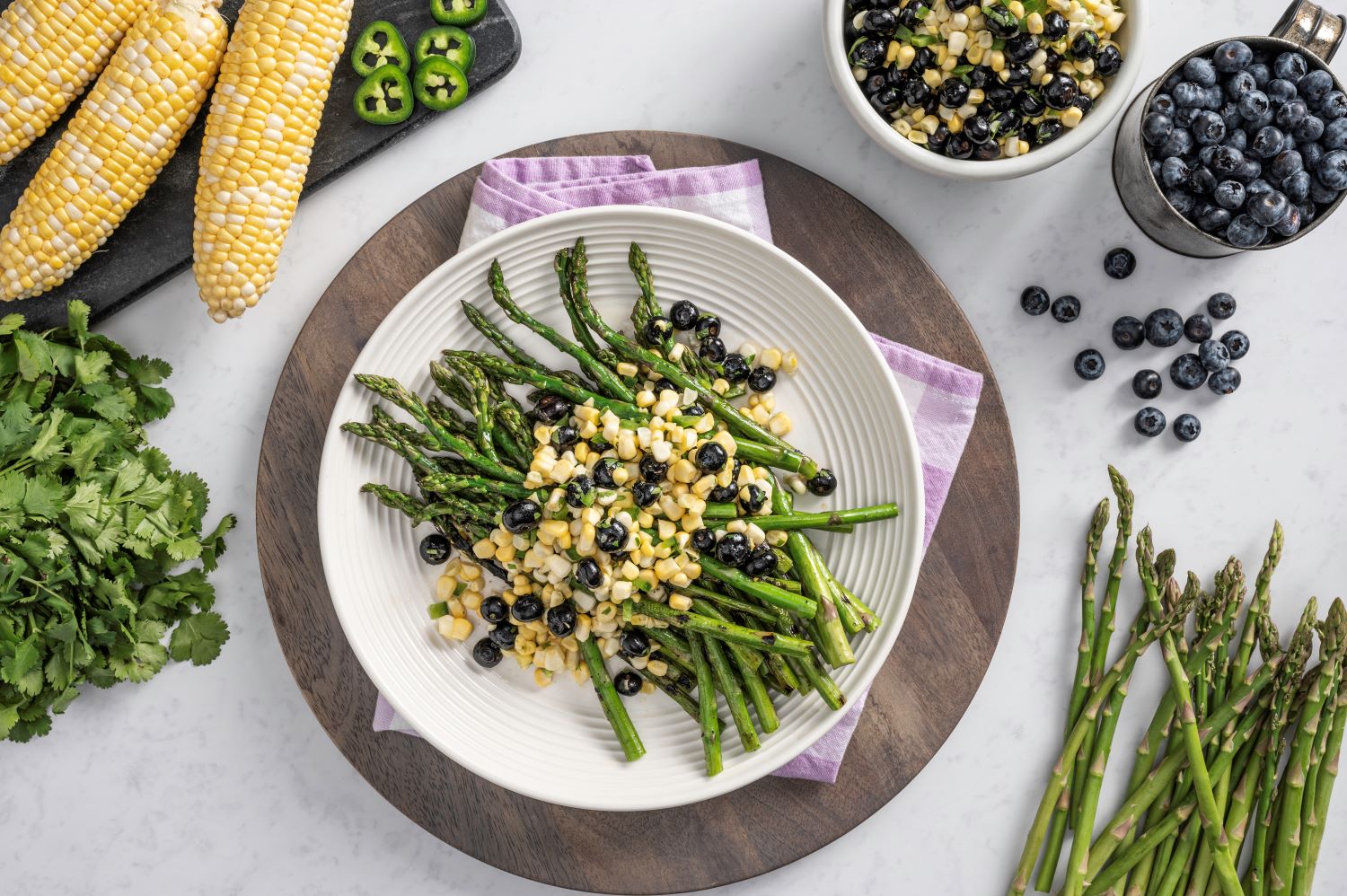 Grilled Asparagus with Blueberry Corn Relish