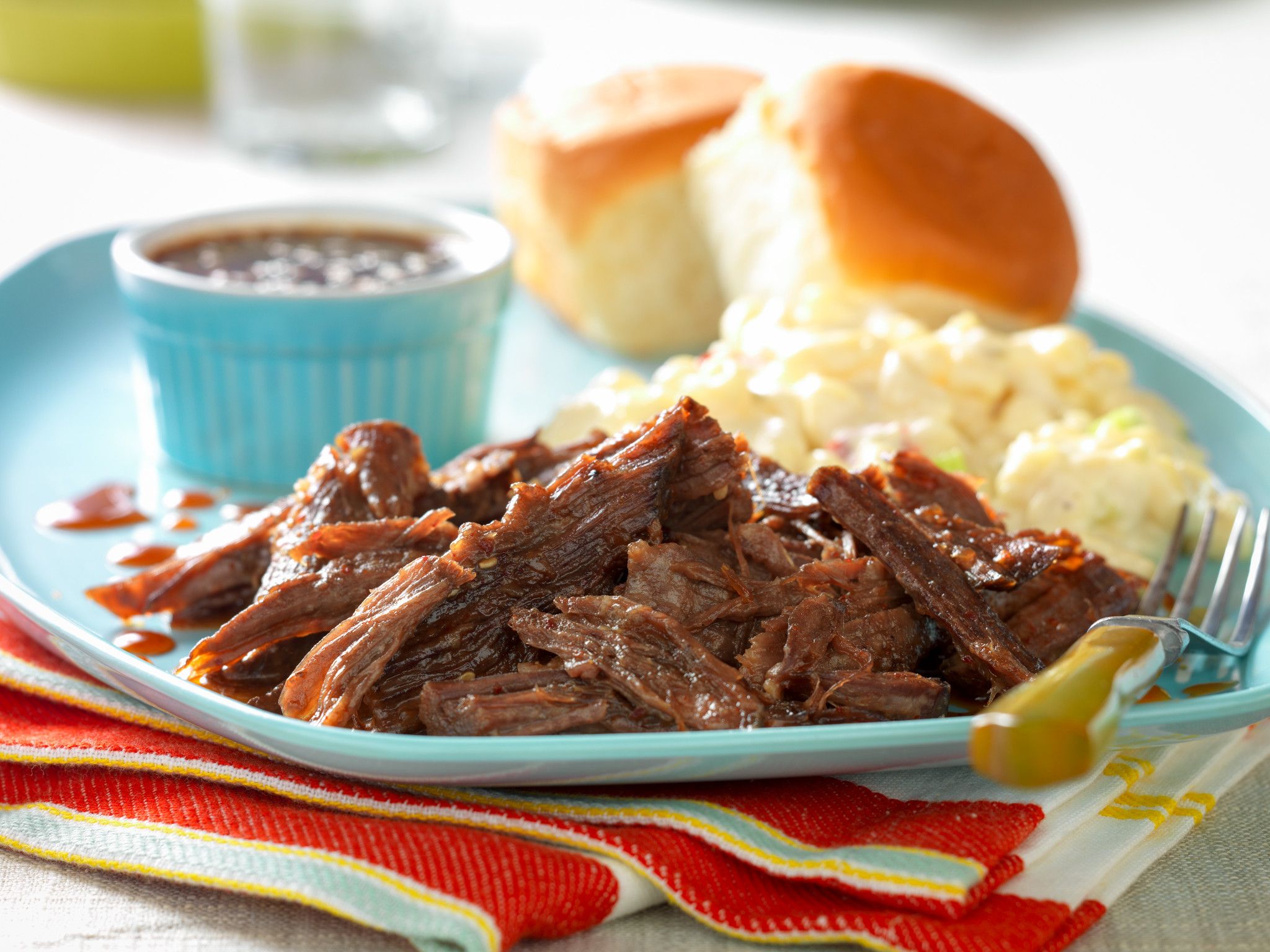 Slow-Cooked Whiskey-Molasses Shredded Beef