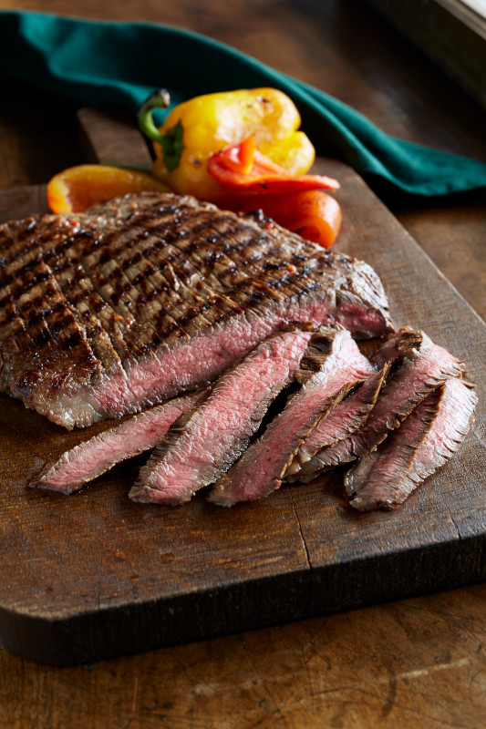 Southwest Marinated Beef Steak with Grilled Peppers