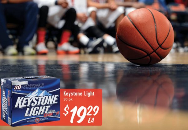 ON SALE: Keystone Light 30 pk